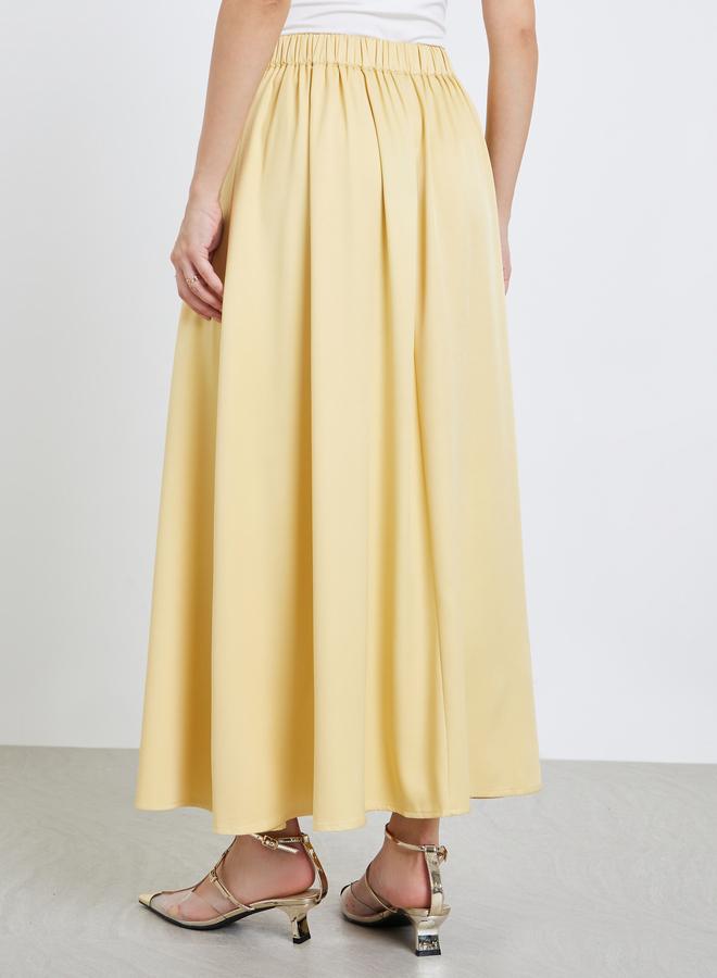 Styli Women Box Pleated A-Line Maxi Skirt - Image 4